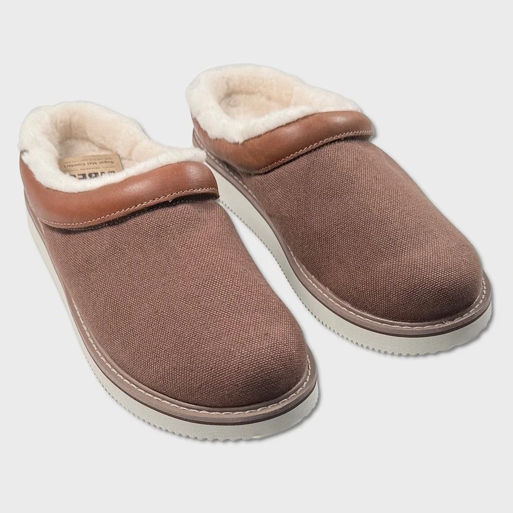 Sanuk Cozy Vibe SM Slippers / Shoes - NEW Mens 10 Tan / Multi - #49587-OF